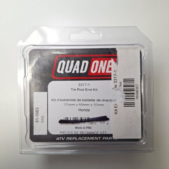 Quad One 3317-1 Tie Rod End Kit Honda Foreman Rubicon Rancher ATV Replacement - Picture 2 of 6